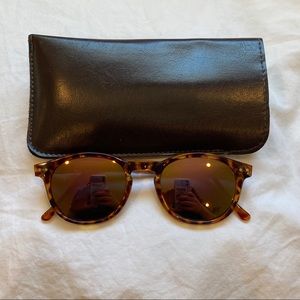 Retro Tortoiseshell Reflective Sunglasses